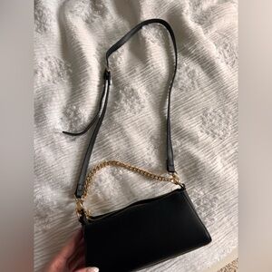 Black Leather Shoulder Bag